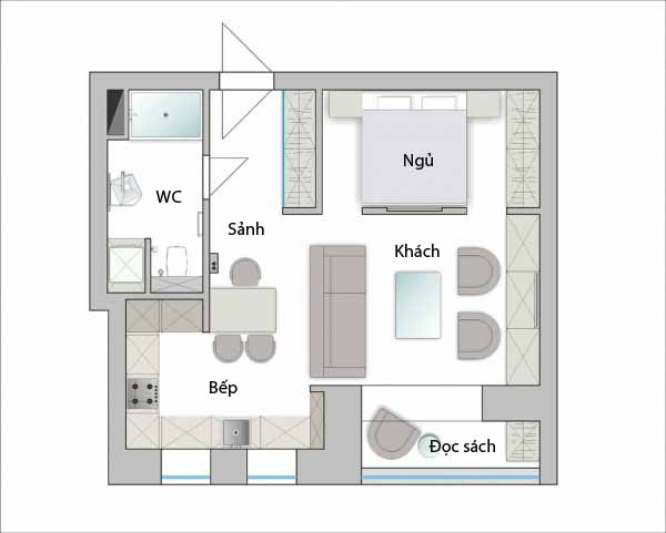 Thiết kế nội thất chung cư mini
